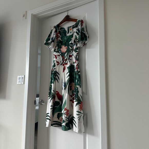 Farm Rio Off-White Midi Dress - Picture 4 of 9